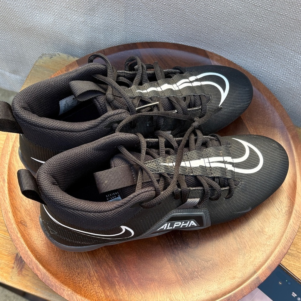 Nike Men's Alpha Menace 3 Shark Football Black Gray Cleats Sz 7 CV0586-010 - Picture 6 of 10